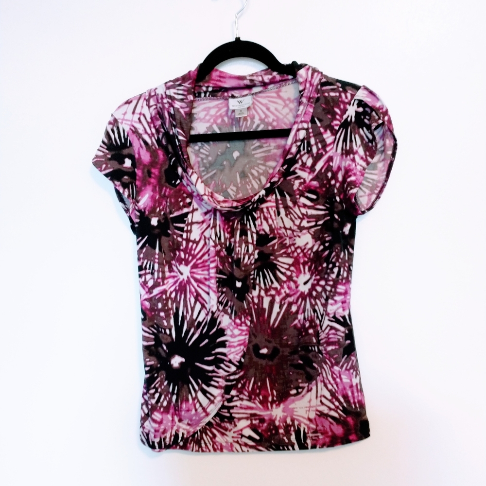 Worthington purple short sleeve top size small